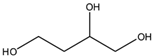 Chemical structure of 1,2,4-Butanetriol | 3068-00-6