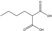 Chemical structure of Butylmalonic Acid | 534-59-8