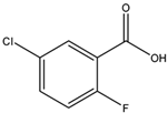 chemical structure of 5-Chloro-2-fluorobenzoic Acid | 394-30-9