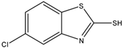 chemical structure of 5-Chloro-2-mercaptobenzothiazole Tech. | 5331-91-9