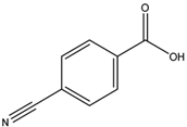 Chemical structure of 4-Cyanobenzoic acid | 619-65-8