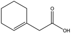 Chemical structure of 1-Cyclohexenyl acetic acid | 18294-87-6
