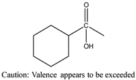 Chemical structure of 1-Cyclohexyl acetic acid | 5292-21-7