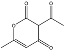 Chemical structure of Dehydroacetic Acid | 520-45-6