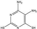 Chemical structure of 4,5-Diamino-2,6-dimercaptopyrimidine | 31295-41-7