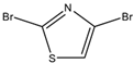 Chemical structure of 2,4-Dibromothiazole | 4175-77-3