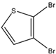 Chemical structure of 2,3-Dibromothiophene | 3140-93-0