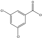 Chemical structure of 3,5-Dichlorobenzoyl chloride | 2905-62-6