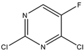 Chemical structure of 2,4-Dichloro-5-fluoropyrimidine | 2927-71-1