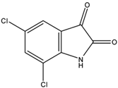 Chemical structure of 5,7-Dichloroisatin | 6374-92-1