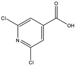 Chemical structure of 2,6-Dichloroisonicotinic acid | 5398-44-7