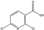 Chemical structure of 2,6-Dichloronicotinic acid | 38496-18-3