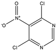 Chemical structure of 4,6-Dichloro-5-nitropyrimidine | 4316-93-2