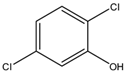 Chemical structure of 2,5-Dichlorophenol | 583-78-8