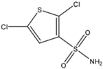 Chemical structure of 2,5-Dichlorothiophene-3-sulfonamide | 53595-68-9