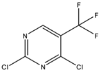 Chemical structure of 2,4-Dichloro-5-trifluoromethylpyrimidine | 3932-97-6