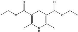 Chemical structure of Diethyl-1,4-dihydro-2,6-dimethyl-3,5-pyridine dicarboxylate | 1149-23-1