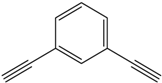 Chemical structure of 1,3-Diethynylbenzene | 1785-61-1
