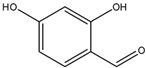 Chemical structure of 2,4-Dihydroxybenzaldehyde | 95-01-2