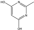 Chemical structure of 4,6-Dihydroxy-2-methylpyrimidine | 40497-30-1