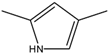 Chemical structure of 2,4-Dimethylpyrrole | 625-82-1