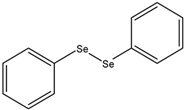 Chemical structure of Diphenyl diselenide | 1666-13-3