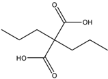 Chemical structure of 2,2-Dipropylmalonic Acid | 1636-27-7