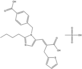 Chemical structure of Eprosartan mesylate | 144143-96-4