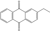 Chemical structure of 2-Ethylanthraquinone | 84-51-5