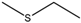 Chemical structure of Ethyl methyl sulfide | 624-89-5