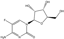 Chemical structure of 5-Fluorocytidine | 2341-22-2