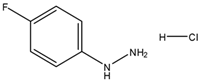 Chemical structure of 4-Fluorophenylhydrazine hydrochloride | 823-85-8