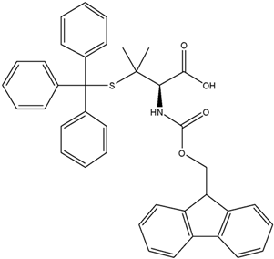 Chemical structure of moc-Pen(Trt)-OH | 201531-88-6