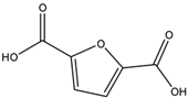 Chemical structure of Furan-2,5-dicarboxylic Acid | 3238-40-2