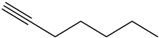 Chemical structure of 1-Heptyne | 628-71-7