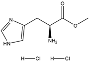 Chemical structure of L-Hisitidine methylester dihydrochloride | 7389-87-9