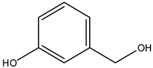 Chemical structure of 3-Hydroxybenzyl alcohol | 620-24-6