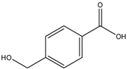 Chemical structure of 4-(Hydroxymethyl)benzoic acid | 3006-96-0