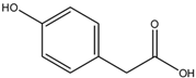 Chemical structure of 4-Hydroxyphenylacetic acid | 156-38-7