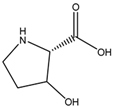 Chemical structure of L-Hydroxy proline | 51-35-4