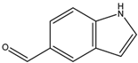 Chemical structure of Indole-5-carboxaldehyde | 1196-69-6