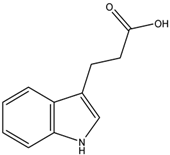 Chemical structure of 3-Indolepropionic acid | 830-96-6