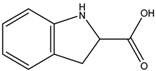 Chemical structure of Indoline-2-carboxylic acid | 78348-24-0