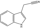 Chemical structure of 3-Indolylacetonitrile | 771-51-7