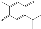 Chemical structure of 2-Isopropyl-5-methyl-1,4-benzoquinone | 490-91-5