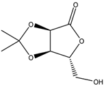 Chemical structure of 2,3-O-isopropylidene-D-ribonic gamma lactone | 30725-00-9