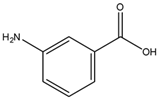 Chemical structure of m-Aminobenzoic acid | 99-05-8