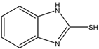 Chemical structure of 2-Mercaptobenzimidazole | 583-39-1