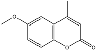 Chemical structure of 6-Methoxy-4-methylcoumarin | 6295-35-8