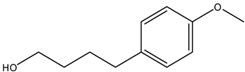 Chemical structure of 4-(4-Methoxyphenyl)-1-butanol | 52244-70-9